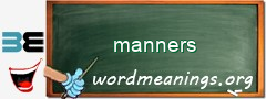 WordMeaning blackboard for manners